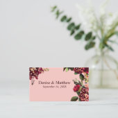 Romantische Chrysanthemum Gossamer Roze RSVP QR-co Informatiekaartje (Staand voorkant)