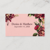 Romantische Chrysanthemum Gossamer Roze RSVP QR-co Informatiekaartje (Voorkant)