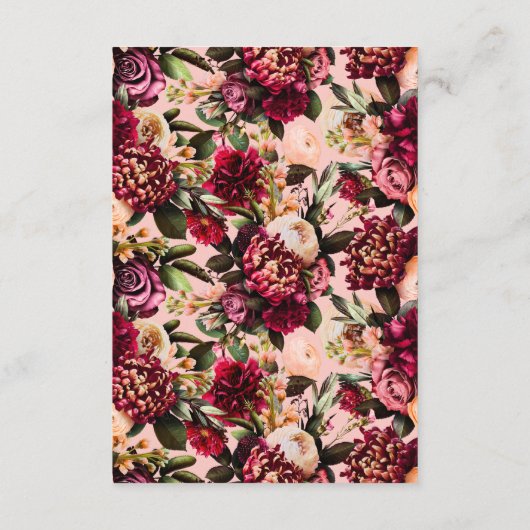 Romantische Chrysanthemum Informatiekaartje (Achterkant)