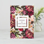 Romantische Chrysanthemum op Cameo Beige Save Date Kaart (Staand voorkant)