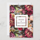 Romantische Chrysanthemum op gebeitelde steen Save Kaart (Voorkant)