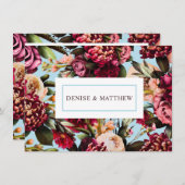 Romantische Chrysanthemum op gesponnen Sugar Blue (Voorkant / Achterkant)