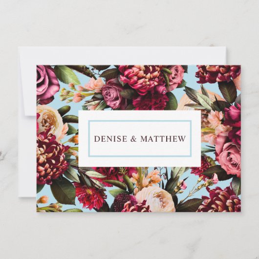 Romantische Chrysanthemum op gesponnen Sugar Blue (Voorkant)