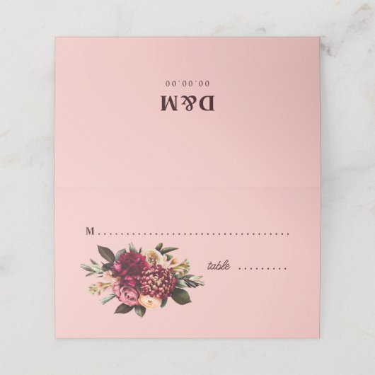 Romantische Chrysanthemum op Gossamer Pink Place C Plaatskaartje (Buitenkant ongevouwen)