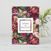 Romantische Chrysanthemum op Midnight Blauwgroen S Kaart (Staand voorkant)