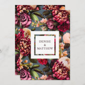 Romantische Chrysanthemum op Midnight Blauwgroen S Kaart (Voorkant / Achterkant)