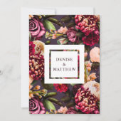 Romantische Chrysanthemum op Midnight Plum Save Da Kaart (Voorkant)