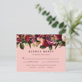 Romantische Chrysanthemum op Roze Gossamer Briefkaart