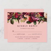 Romantische Chrysanthemum op Roze Gossamer Briefkaart (Voorkant / Achterkant)