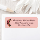 Romantische Chrysanthemum op Roze Gossamer Etiket (Insitu)