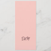 Romantische Chrysanthemum op Roze Gossamer Menu (Achterkant)