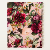 Romantische Chrysanthemum op Roze Gossamer Planner (Achterkant)