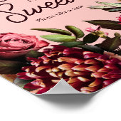 Romantische Chrysanthemum op Roze Gossamer Poster (Hoek)