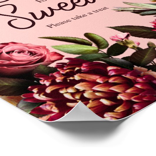 Romantische Chrysanthemum op Roze Gossamer Poster (Hoek)