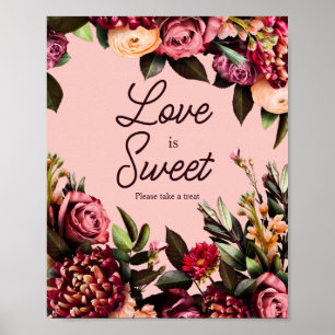 Romantische Chrysanthemum op Roze Gossamer Poster