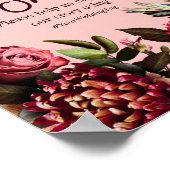 Romantische Chrysanthemum op Roze Gossamer Poster (Hoek)