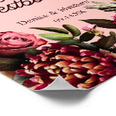 Romantische Chrysanthemum op Roze Gossamer Poster (Hoek)
