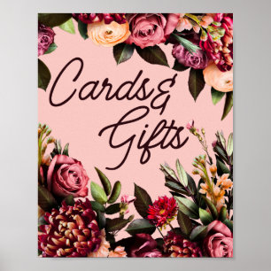 Romantische Chrysanthemum op Roze Gossamer Poster