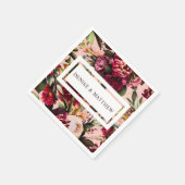 Romantische Chrysanthemum op Roze Gossamer Servet (Hoek)