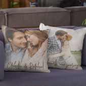 Romantische Citaat Namen Foto Beide Kanten Koppel Kussen