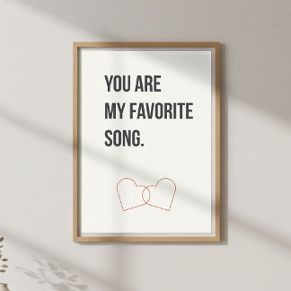 Romantische citaat wanddecoratie, minimale liefdes poster