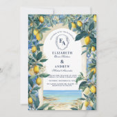 Romantische citroenboomgaard bestemming kaart (Voorkant)