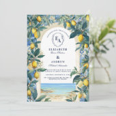 Romantische citroenboomgaard bestemming kaart (Staand voorkant)