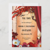 Romantische Classic Italian Herfst Foto Bewaar de  Save The Date (Voorkant)