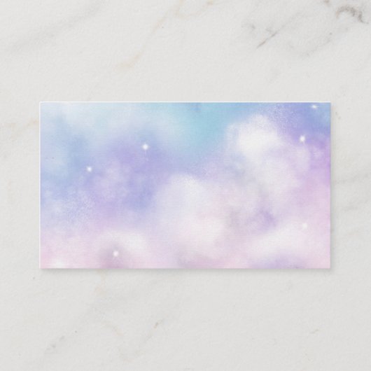 Romantische Cloud Bruiloftsfeest Recept Verzoek Informatiekaartje (Achterkant)