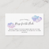 Romantische Cloud Bruiloftsrecepten Verzoek  Informatiekaartje (Voorkant)