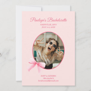 Romantische Coquette Bachelorette Party uitnodigin Kaart