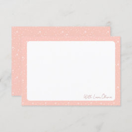 Romantische Coquette Blush Roze Hart Bedankkaart