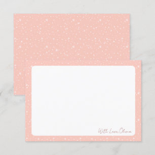 Romantische Coquette Blush Roze Hart  Bedankkaart