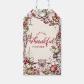 Romantische Coquette Friendsgiving-diner Cadeaulabel (Voorkant)