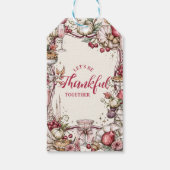 Romantische Coquette Friendsgiving-diner Cadeaulabel (Achterkant)
