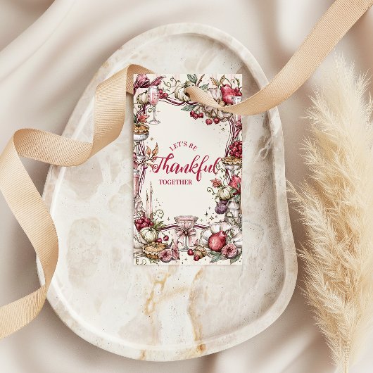 Romantische Coquette Friendsgiving-diner Cadeaulabel