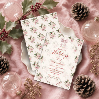 Romantische Coquette Kerst Brunch Bloemen TMF26 Kaart