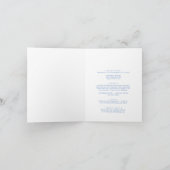 Romantische Cornflower Blue Calligraphy Wedding (Binnen)