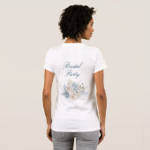 Romantische Cotswolds Winter Bloemen Custom Bride T-shirt (Achterkant volledig)