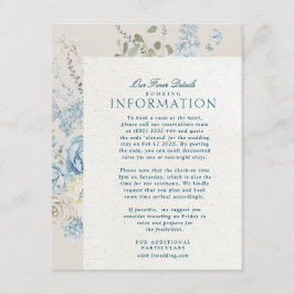 Romantische Cotswolds Winter Bloemen Details Huwel Informatiekaartje