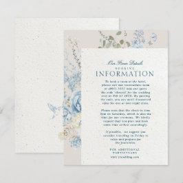 Romantische Cotswolds Winter Bloemen Details Huwel Informatiekaartje