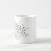 Romantische Cotswolds Winter Bloemen Monogram Koffiemok (Center)