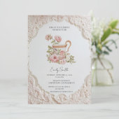 Romantische CottageCore Bruids Douche Uitnodiging (Staand voorkant)