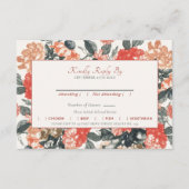 -Romantische Cottcore Floral Wedding RSVP Informatiekaartje (Voorkant)