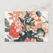 -Romantische Cottcore Floral Wedding RSVP Informatiekaartje (Achterkant)