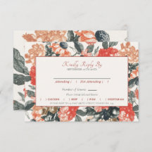 -Romantische Cottcore Floral Wedding RSVP
