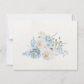 Romantische Cottwolds Winter Florals Uitgebreide H RSVP Kaartje (Achterkant)