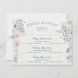 Romantische Cottwolds Winter Florals Uitgebreide H RSVP Kaartje