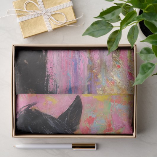 Romantische Cowgirl & Black Horse Decoupage Tissuepapier (Geschenk)