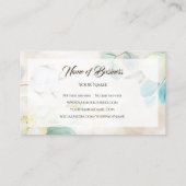 Romantische Cream Floral Elegante Website Boutique Visitekaartje (Achterkant)